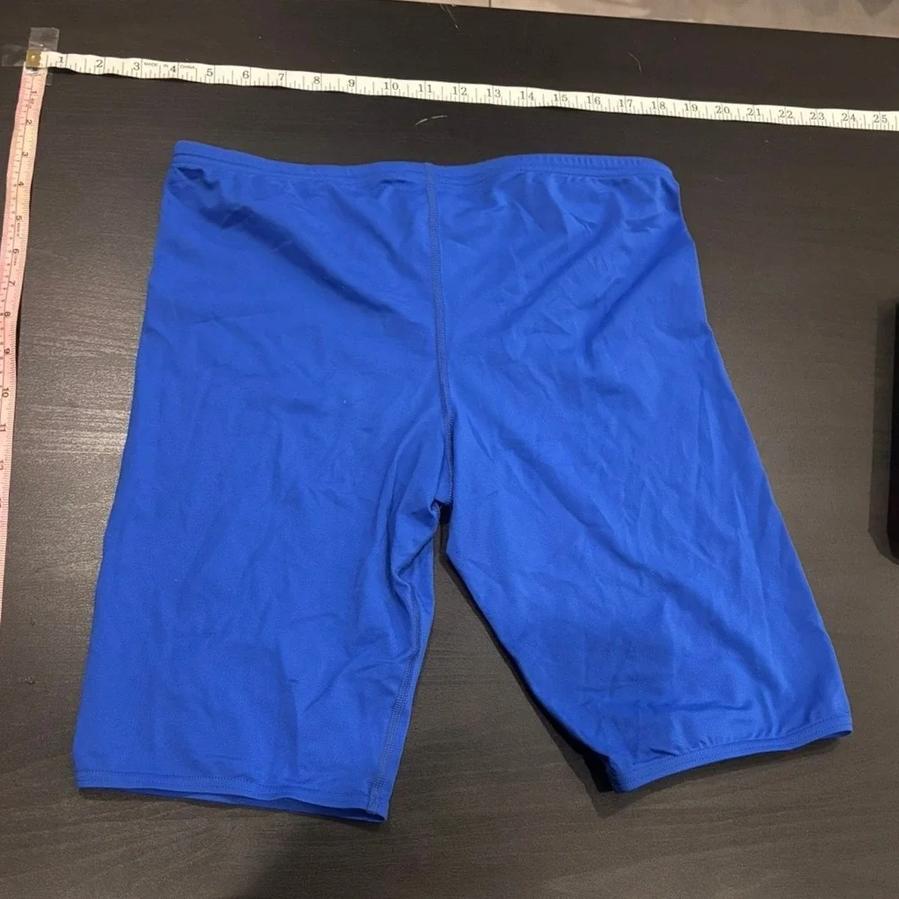 Speedo Mens Endurance+ Solid Poly Jammer Swim Trunks Blue Size 34 805014